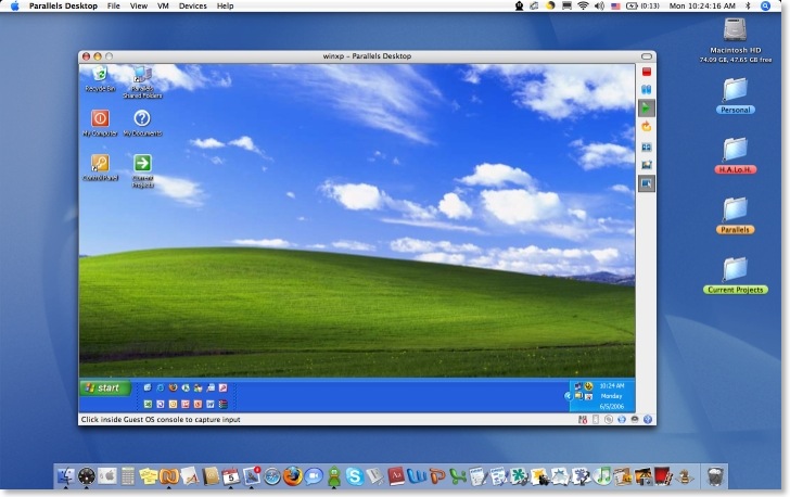 Windows XP on OSX